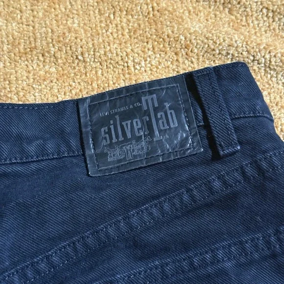 Vintage Levi's SilverTab Baggy Jeans Men's 36x33 Black Fit Denim 90s Y2K